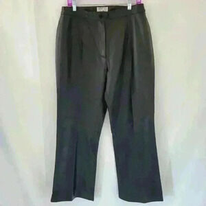 Genuine Leather Plus Size High Rise Pants Lined Black Vintage Size 16W